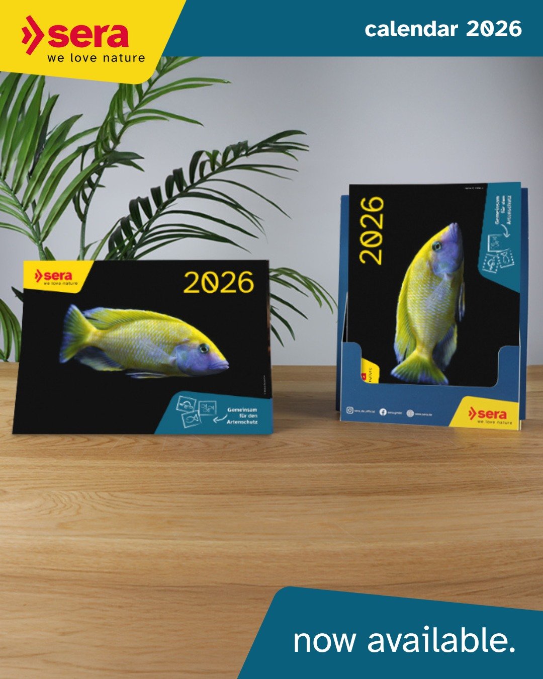 SERA Calendário 2026 . Unidos pela conservação de espécies