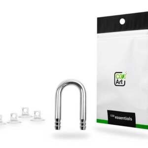 CO2Art NEW SS-Series U-Bend Stainless Steel Tubing Connector + 4x Suction Cups Medium