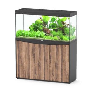 Aquário SPLENDID ULTRA 120 - 120x40x61cm Preto c portas carvalho selvagem