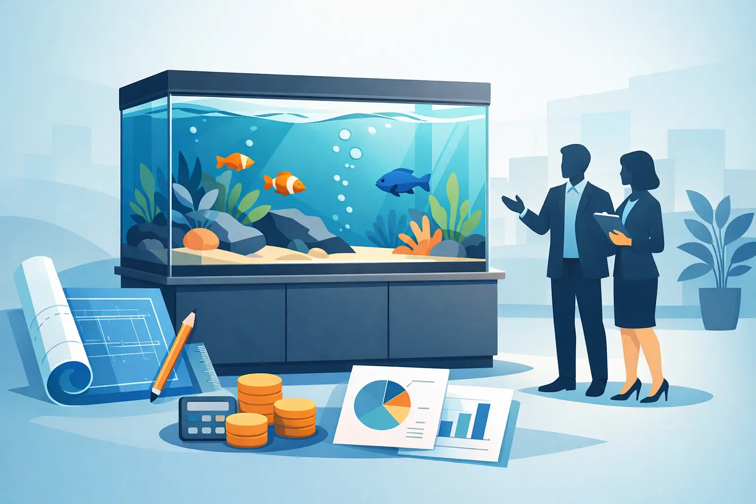 Aquário por medida: preço e fatores