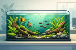 Exemplo de aquário amazónico completo