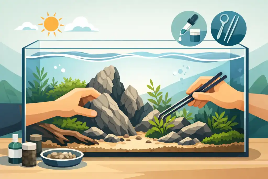 Hardscape para aquário natural sem erros