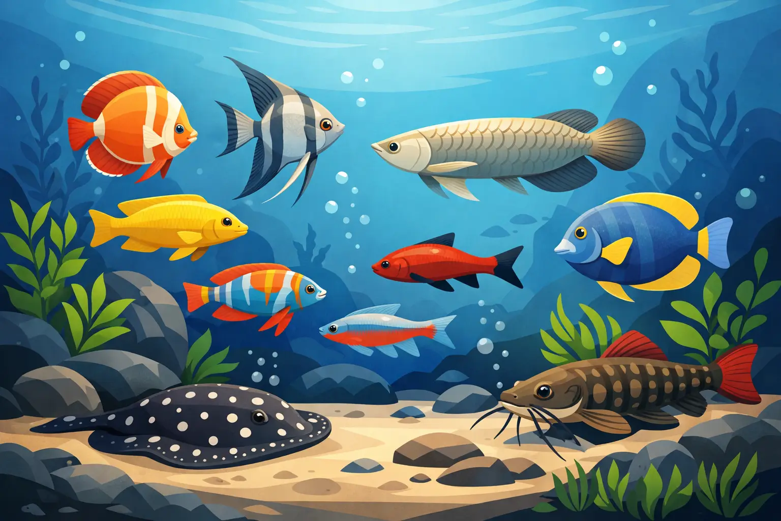 9 melhores peixes para aquário grande