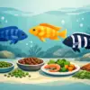 Melhores alimentos para ciclídeos africanos