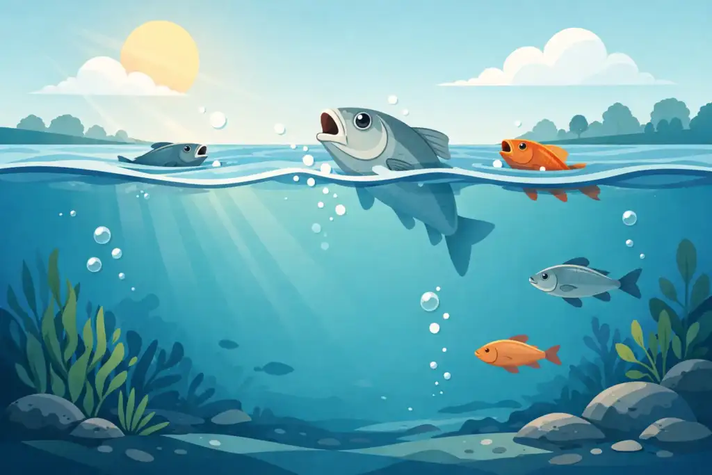 Porque os peixes respiram à superfície?